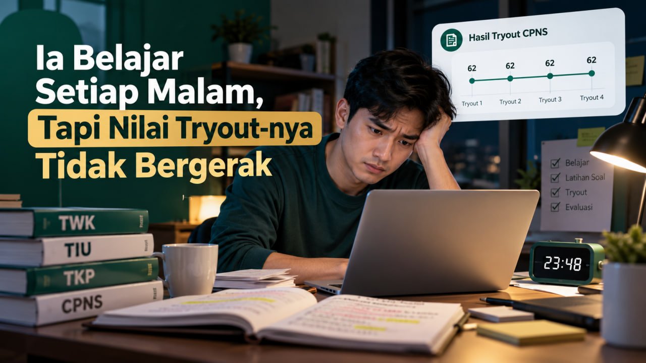 Ia Belajar Setiap Malam, Tapi Nilai Tryout CPNS-nya Tidak Bergerak